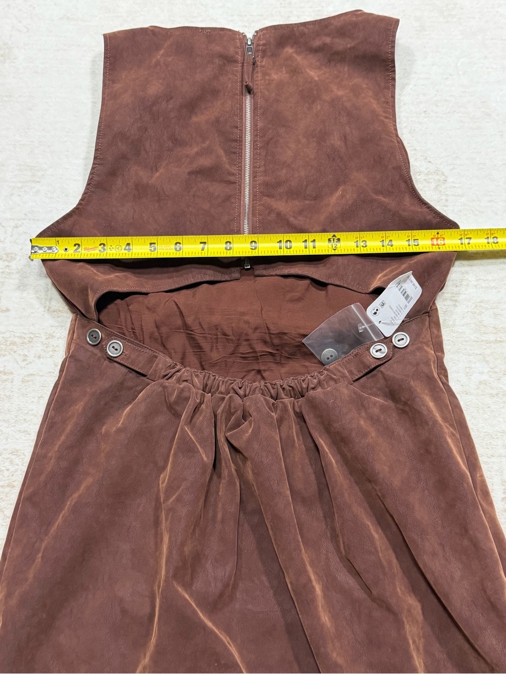Free People Atlas Suede Mini Dress in Chicory Coffee - Picture 12 of 14